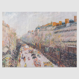 Papier Mousseline Pissarro - Montmartre, Mardi Gras sur le boulevard