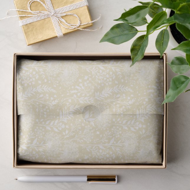 Papier Mousseline Pissenlit doux Neutre - Blé doré (Cadeau)