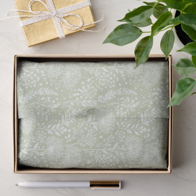 Papier Mousseline Pissenlit Doux Neutre - Olive Douce (Cadeau)
