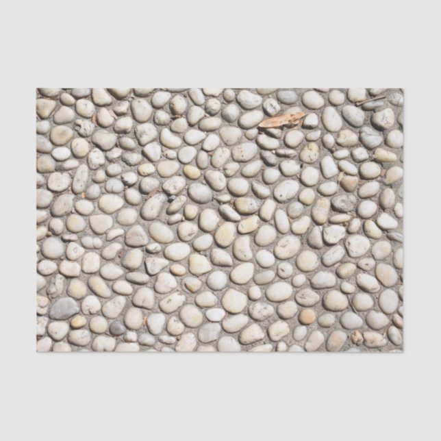 Papier Mousseline Piste de galets en pierre Promenade Sidewalk Rocks (Recto)