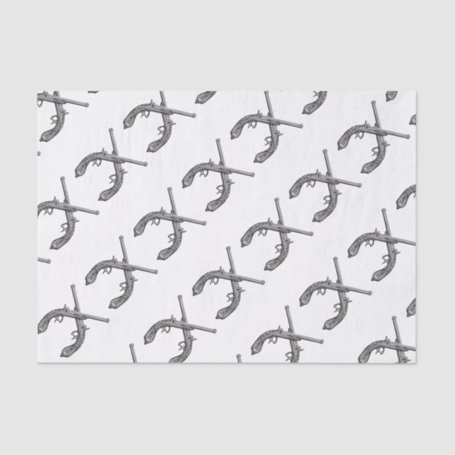 Papier Mousseline Pistols croisés (Recto)