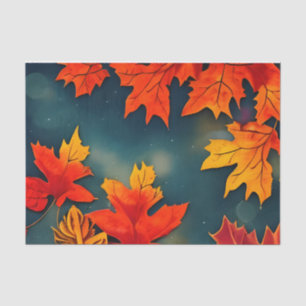 Papier Mousseline Pittoresque Rustique Feuille d'érable d'automne