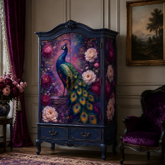 Papier Mousseline Pivoine Paon Céleste Découpage