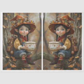 Papier Mousseline Pixie Orange Casquette Miroir papier