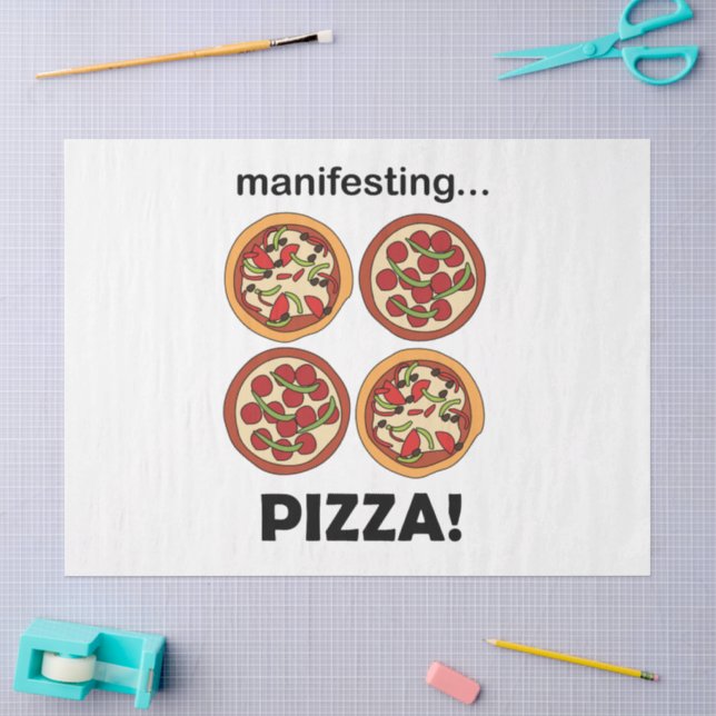 Papier Mousseline Pizza pepperoni manifeste  (Artisanat)