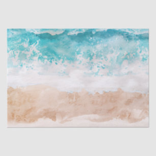 Papier Mousseline Plage Abstraite aquarelle