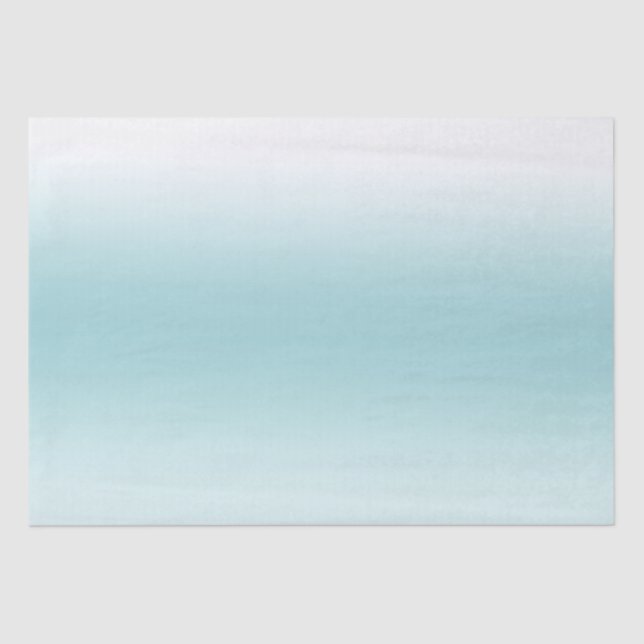 Papier Mousseline Plage Aqua Blue Ombre (Recto)