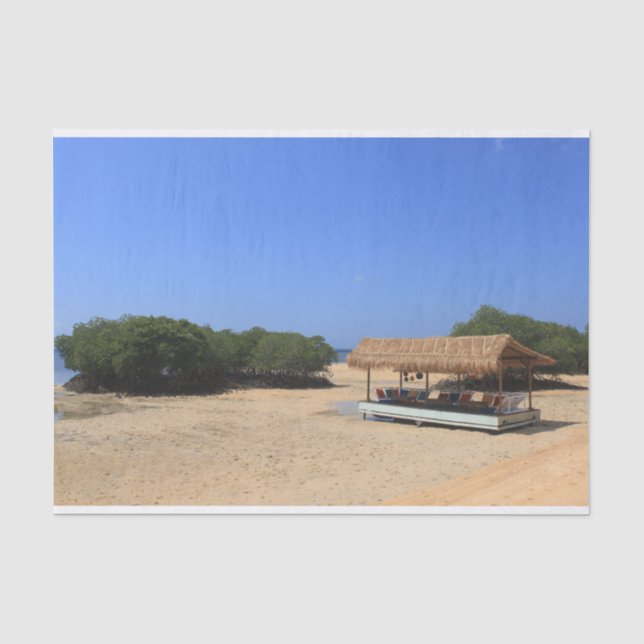Papier Mousseline Plage de sable tropicale (Recto)
