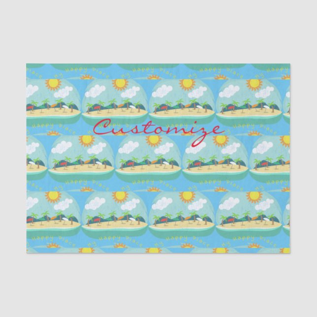 Papier Mousseline Plage Happy Place Thunder_Cove (Recto)