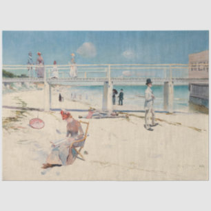 Papier Mousseline Plage (Vacances à Mentone) (Art australien)