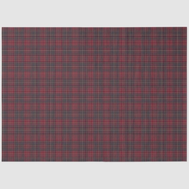 Papier Mousseline Plaid bleu rouge et marine (Recto)