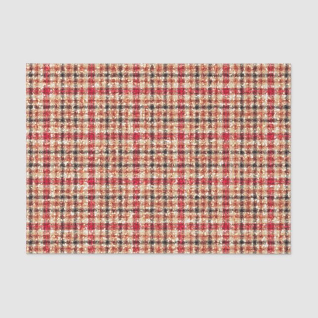 Papier Mousseline Plaid de tartan d'Earthtone de parties (Recto)