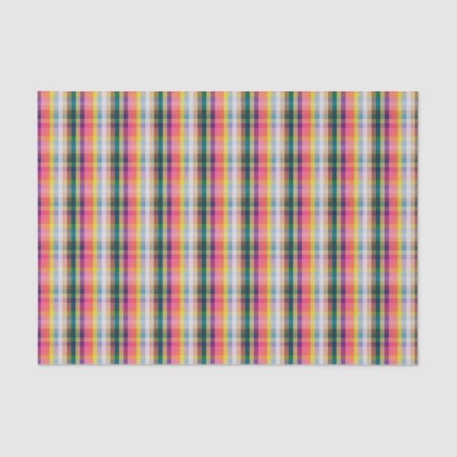Papier Mousseline Plaid écossais abstrait (Recto)
