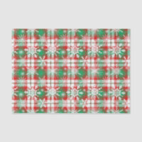 Plaid Et Snowflakes Noël Motif 3