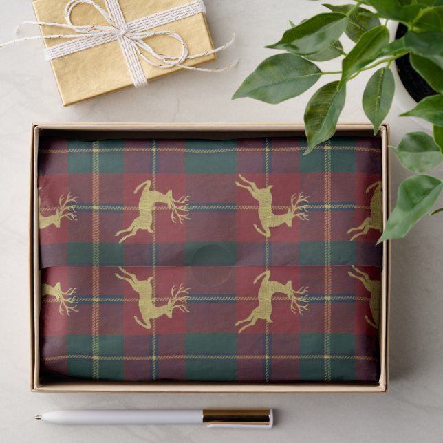 Papier Mousseline Plaid Traditionnel de Renne de Noël (Cadeau)