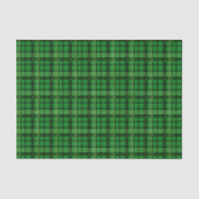 Papier Mousseline Plaid vert (Recto)
