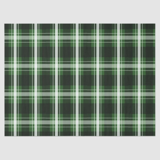 Papier Mousseline Plaid vert foncé (Recto)