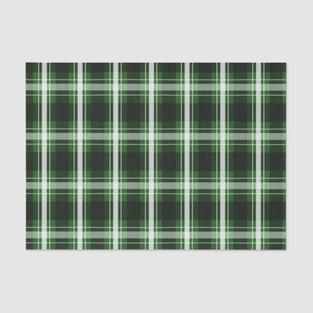 Papier Mousseline Plaid vert foncé (Recto)