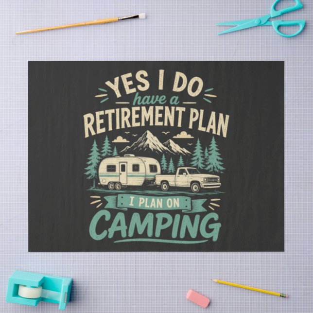 Papier Mousseline Plan de retraite de camping (Artisanat)