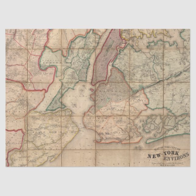 Papier Mousseline Plan de ville - Conception 2 (Recto)