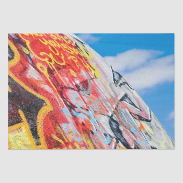 Papier Mousseline planète graffiti (Recto)