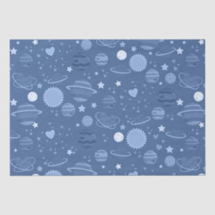 Papier Mousseline Planètes bleues