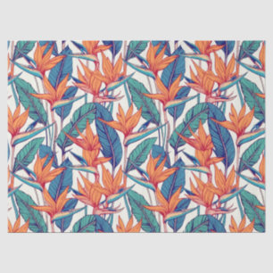Papier Mousseline Plantes tropicaux et motif de fleurs
