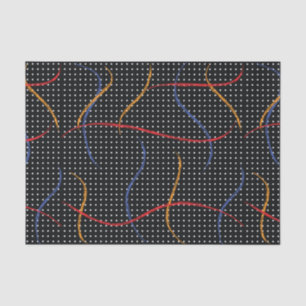 Papier Mousseline Plaque et points de peinture rétro