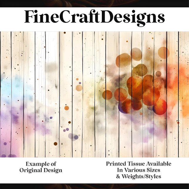 Papier Mousseline Plaques en bois modernes + aquarelle H8 Découpage (Créateur téléchargé)