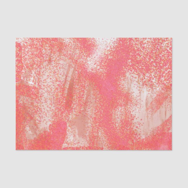 Papier Mousseline Plat de corail et de beige (Recto)