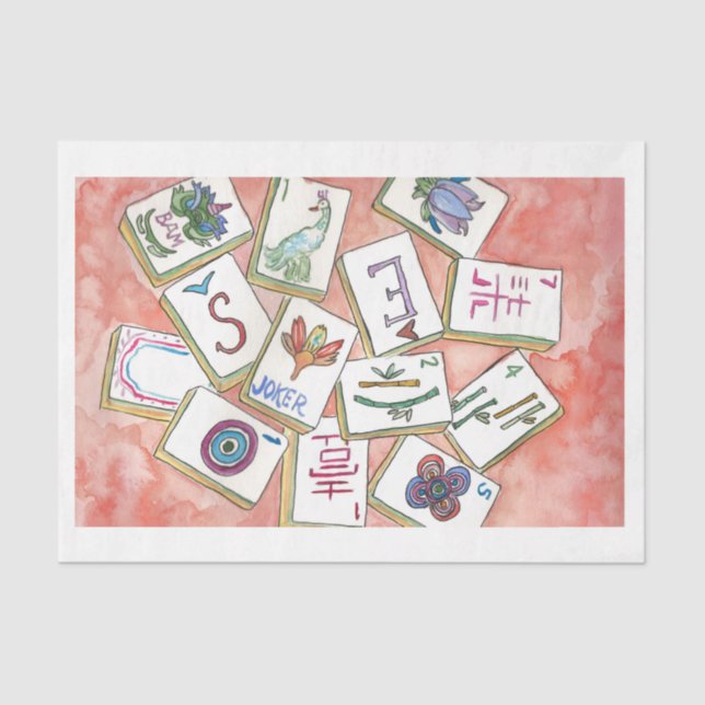 Papier Mousseline plateau de carreaux rose (Recto)