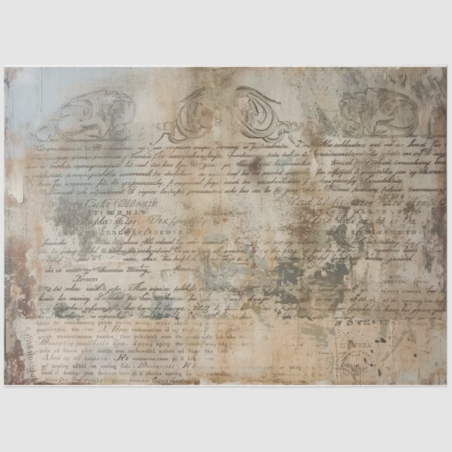 Papier Mousseline Plâtre craqué (Recto)