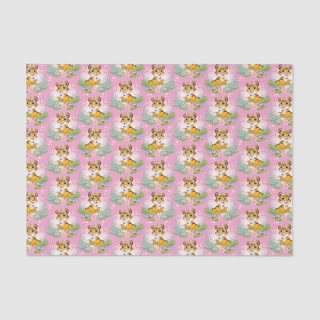 Papier Mousseline Playful Orange Tabby Kittens Tissue Paper (Recto)