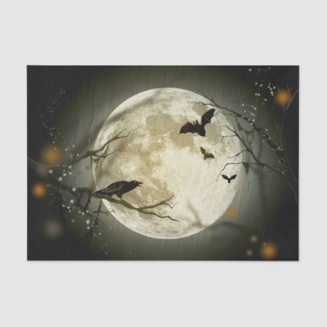 Papier Mousseline Pleine lune de Halloween (Recto)