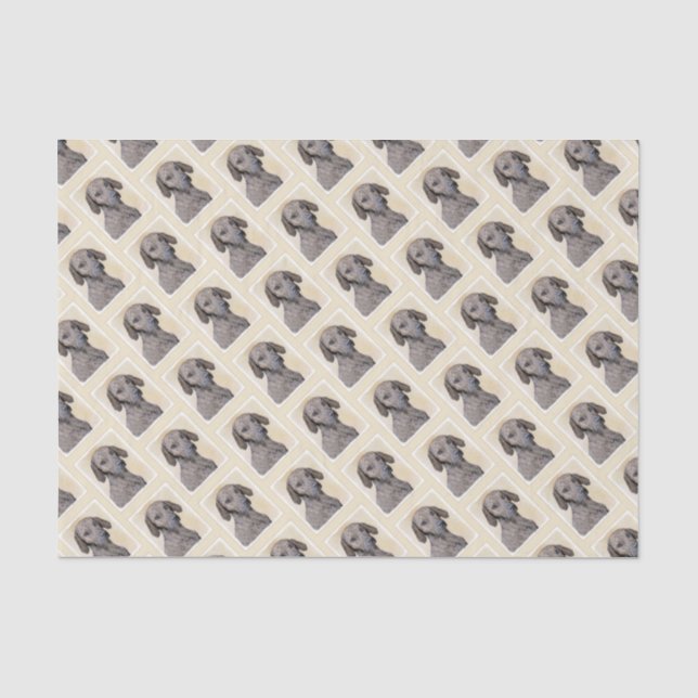 Papier Mousseline Plott Peinture - Cute Original Chien Art (Recto)
