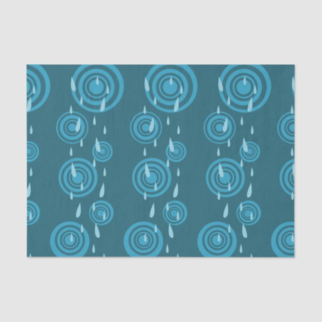 Papier Mousseline Pluie bleue (Recto)