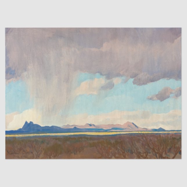 Papier Mousseline Pluie pour le Golfe par Maynard Dixon (Recto)