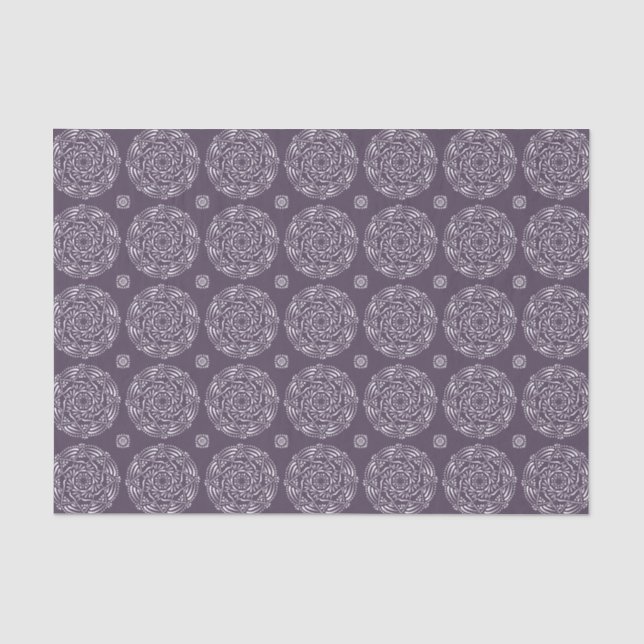 Papier Mousseline Plum Mandala (Recto)