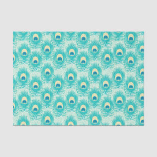 Papier Mousseline Plume de paon 