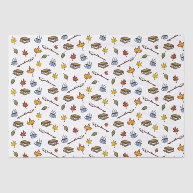 Papier Mousseline Plus S’mores Camper Happy Camper été (Recto)