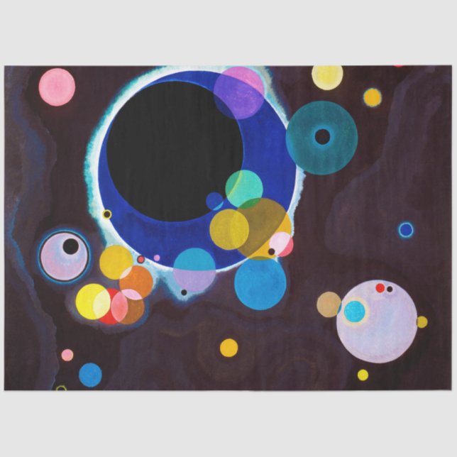 Papier Mousseline Plusieurs cercles, Wassily Kandinsky (Recto)