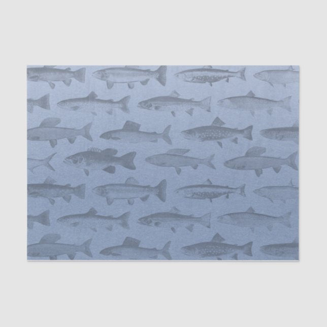 Papier Mousseline Plutôt être en train de pêcher motif de poisson pe (Recto)