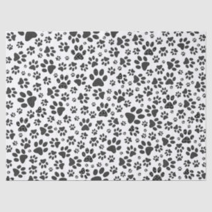 Papier Mousseline Poches de chien noir et blanc Poka Dot