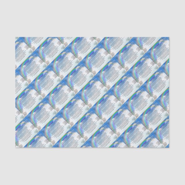 Papier Mousseline Poème de pont en arc-en-ciel (Recto)