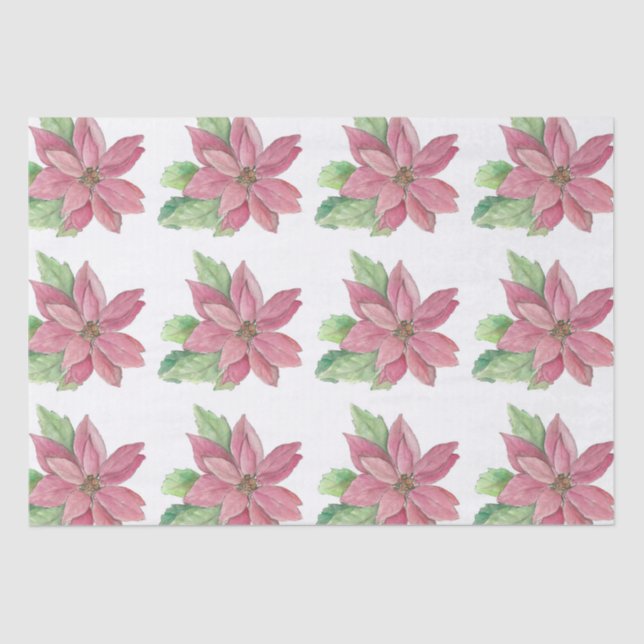 Papier Mousseline Poinsettia (Recto)