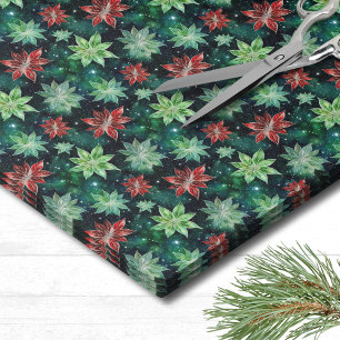 Papier Mousseline Poinsettia Noël