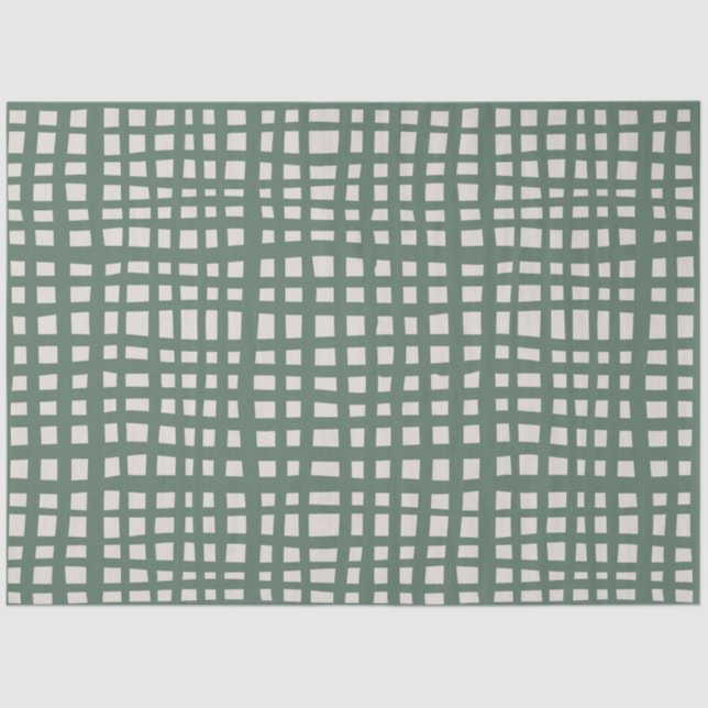 Papier Mousseline Poinsettia Sage Green Ivory Christmas gift (Recto)