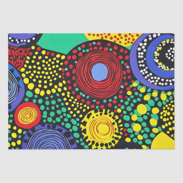 Papier Mousseline Point Abstrait art 3 (Recto)