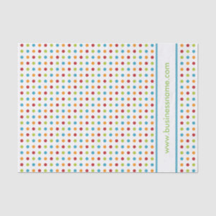 Papier Mousseline Point de polka multicolore