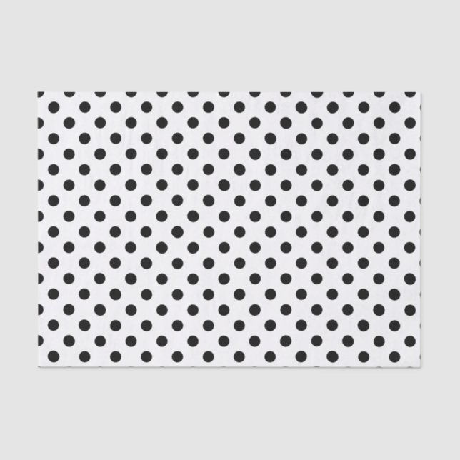 Papier Mousseline Point de polka noir (Recto)